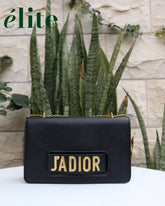 Dior Black Leather J'Adior Chain Flap Bag